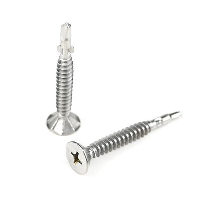 Parafusos de auto-perfuração de aço inoxidável amarelo Phillips Countersunk Flat Head Metal