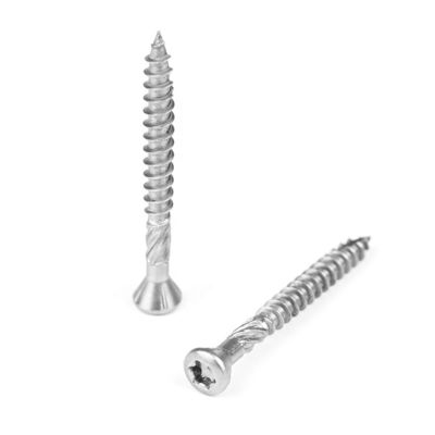 Parafusos de revestimento de aço inoxidável simples A2 Trim Head Torx Chipboard Screw ISO Standard