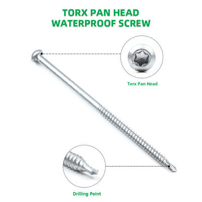 St6.3*125mm Bimetal Galvanizado Pan Head Torx parafusos auto-perfuração suporte personalizado