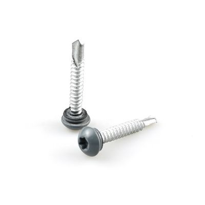 Parafuso auto-perfurador 12 parafuso bimetal com máquina de lavar Epdm Bi Metal Color Coated Torx Pan Head