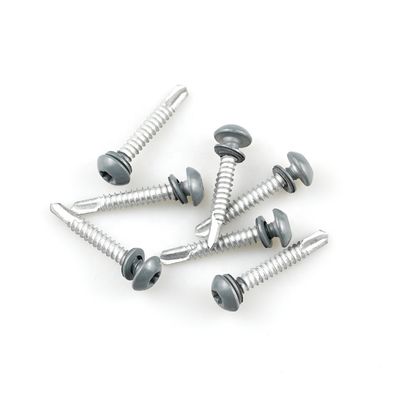 Parafuso auto-perfurador 12 parafuso bimetal com máquina de lavar Epdm Bi Metal Color Coated Torx Pan Head