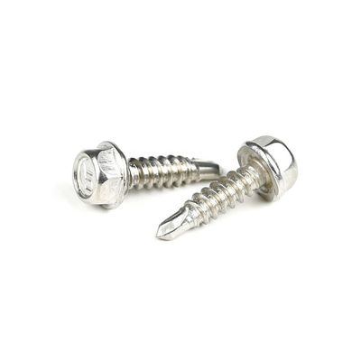 Parafusos de auto-perfuração para estruturas de aço com cabeça hexadeca de aço inoxidável 100% testados por QC