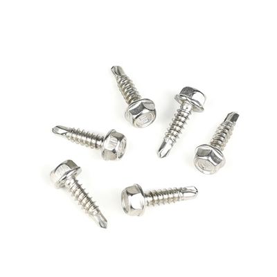 Parafusos de auto-perfuração para estruturas de aço com cabeça hexadeca de aço inoxidável 100% testados por QC