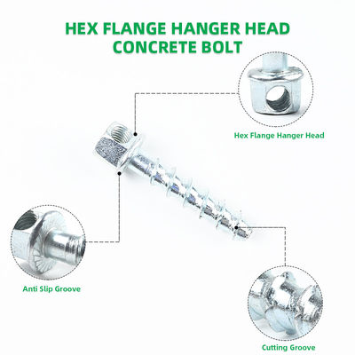 Ancoragem de concreto M10/10*60mm HEX Head Style Self Tapping Zinc Plated Anchor Screws