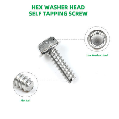 Parafusos de aço inoxidável 304 14 * 3/4 "Hex cabeça auto-perfuração parafusos de toque garantidos