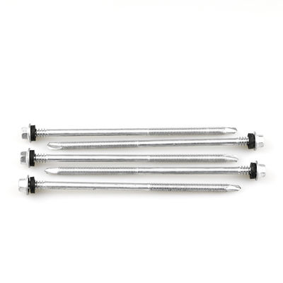 Painel de sanduíche parafusos de auto-perfuração longos ST5.5x140 CINCO PLATADO Aço inoxidável Bi Metal Tek