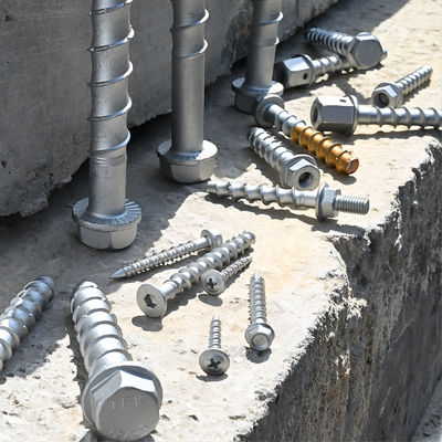 Cabeça hexadecimal revestida de trabalho pesado CSK auto-aperto de concreto parafuso de âncora de rosca para alvenaria