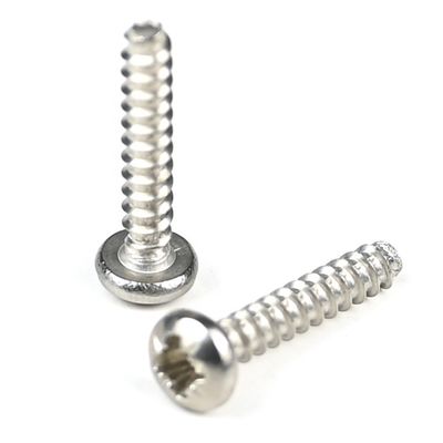 Parafusos de auto-aperto de aço inoxidável M3.5x18mm com acionamento Pozidriv e acabamento simples