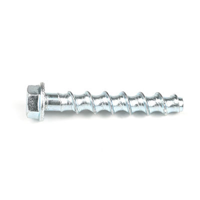 M8x60mm para parafusos de betão de cabeça HEX de flange com acabamento liso e material de aço carbono