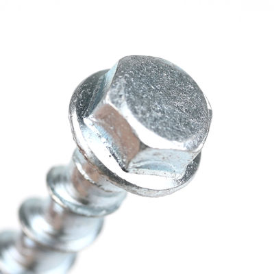 M8x60mm para parafusos de betão de cabeça HEX de flange com acabamento liso e material de aço carbono