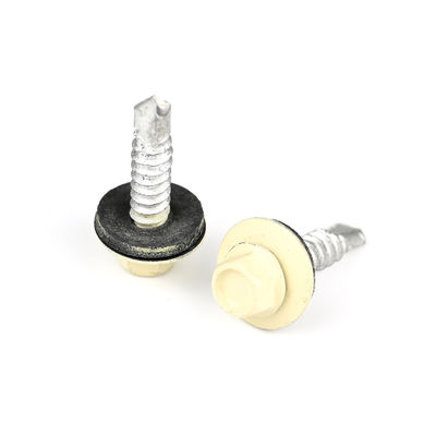 Instalação de flange hexadecimal de aço inoxidável para parafusos bimetais auto-apertados com lavadora Epdm
