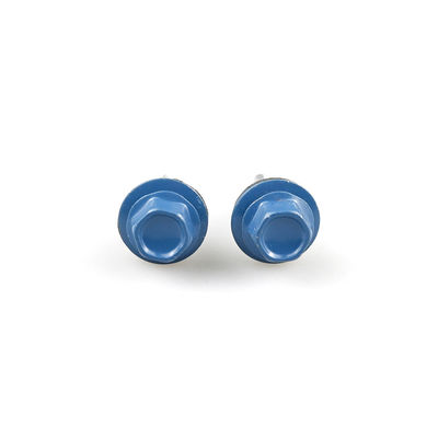 6.3x22 cabeça hexadecimal parafuso de auto-perfuração aço inoxidável bi-metal telhado parafusos de costura em azul