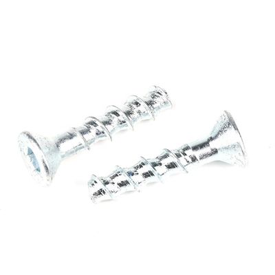 Aço de carbono Branco Zinco Revestido Hex Socket cabeça plana auto-perfuração Maçonaria parafusos de concreto M8 50mm