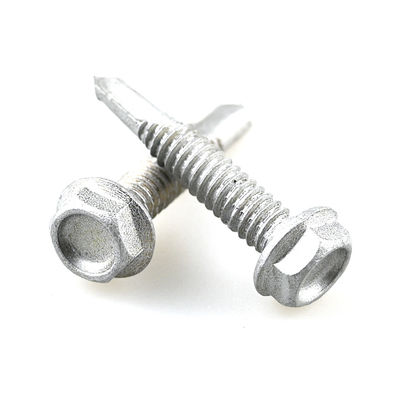 Parafusos de auto-perfuração bi-metálicos de cabeça hexadecimal de flange DIN7504K personalizados 4.8x25mm padrão