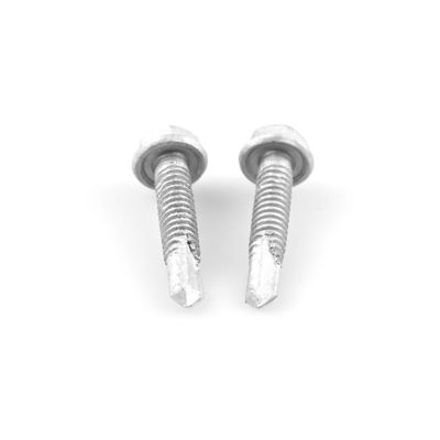 Parafusos de auto-perfuração bi-metálicos de cabeça hexadecimal de flange DIN7504K personalizados 4.8x25mm padrão