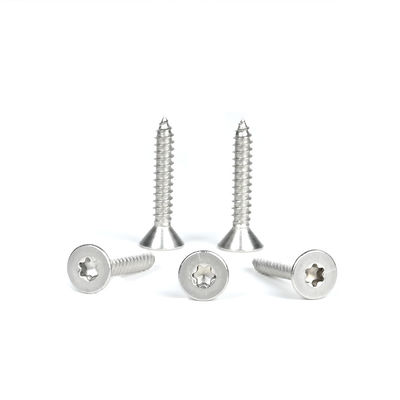 Finitura simples Torx Flat Countersunk parafusos auto-apertados 316 aço inoxidável para madeira