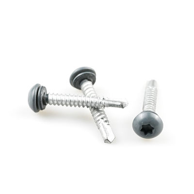 Torx Pan Head pintado a cores de aço inoxidável 304 bi-metal parafuso de auto-perfuração com lavadeira Epdm