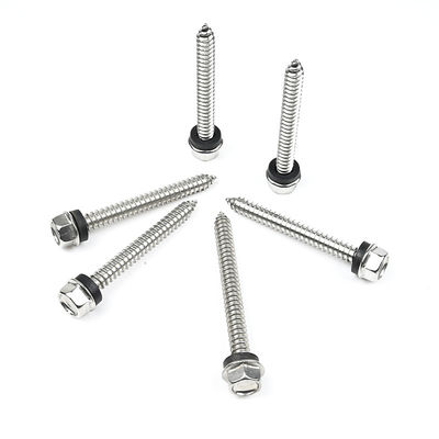 Escudo de telhado de aço inoxidável auto-perfuração de flange de tubulação de parafuso com máquina de lavar para as necessidades