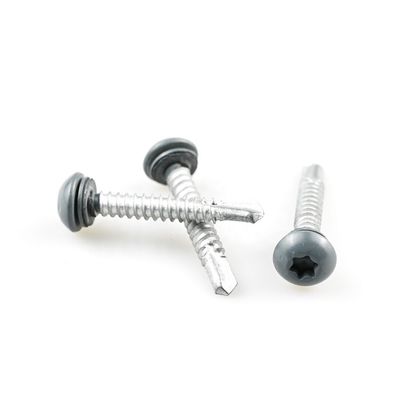 Parafusos de auto-perfuração com máquina de lavar de Epdm preta e motor de torque de aço inoxidável