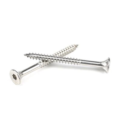 304 aço inoxidável Hexagon Socket Hardware Screw 75mm para construção de construção de madeira
