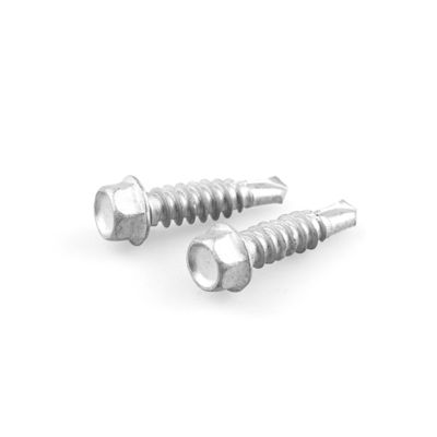 SCM435 Unitek Sus304 Sus410 Hex Washer Self Drilling Screw St6.3x25 para placa de fibra de cimento