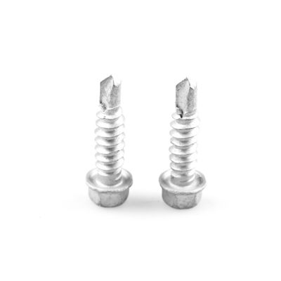 SCM435 Unitek Sus304 Sus410 Hex Washer Self Drilling Screw St6.3x25 para placa de fibra de cimento