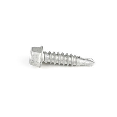 SCM435 Unitek Sus304 Sus410 Hex Washer Self Drilling Screw St6.3x25 para placa de fibra de cimento