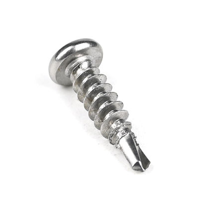 Parafusos auto-perfurantes de aço inoxidável para perfuração de cauda para perfuração automática parafusos 410 SS Cross Drive Pan Head