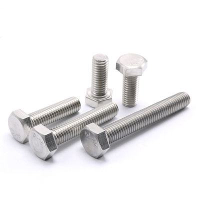 DIN Standard 304 Ferro inoxidável Hex Bolto Full Thread Bolto M4 M5 M6 M8 acabamento simples