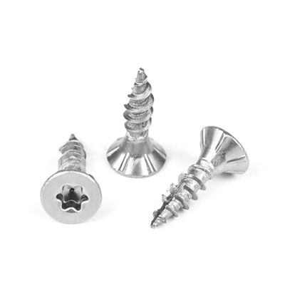 Parafusos Inox Double Cuntersunk Head Torx Chipboard Screw para deck de aço inoxidável