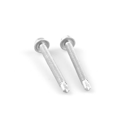 Unitek Bimetallic Hex Flange Head Screws ST6.3-20x65 Ruspert Auto-perfuração cabeça plana