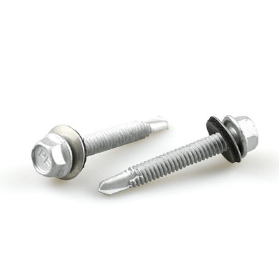 Parafusos de perfuração Epdm Bi Metal Hex Head para aço inoxidável de aço carbono Scm435 personalizado