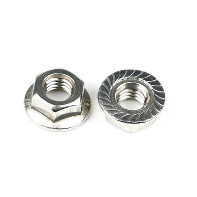 Din6923 A2 de aço inoxidável Hexagon Flange Nut M6 1mm