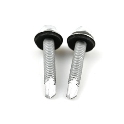 Parafusos de perfuração Epdm Bi Metal Hex Head para aço inoxidável de aço carbono Scm435 personalizado