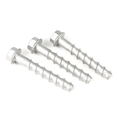 Parafusos de concreto pesados com acabamento em zinco e comprimento de 90 mm em medição métrica