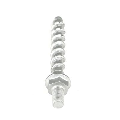 Fino de zinco M10 Hex Flange Head Framing Bolts para túneis de metrô para parafusos de concreto de 12 mm