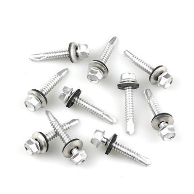 Bimetal 304 Ruspert 316 Hex Head Washer Self Tapping Drilling Screw para chapa de camada de telhado