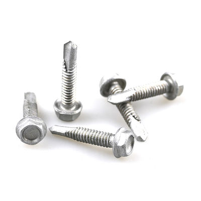 Parafusos de parede de auto-perfuração de cabeça de flange hexadecimal fabricados em aço inoxidável bi-metálico para pagamento T/T