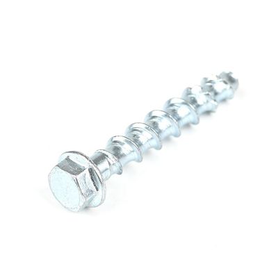 HEX Flange Ancoras de parafuso de concreto parafusos parafusos de aço carbono zinco branco revestido para trabalho pesado