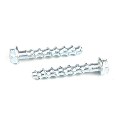 HEX Flange Ancoras de parafuso de concreto parafusos parafusos de aço carbono zinco branco revestido para trabalho pesado