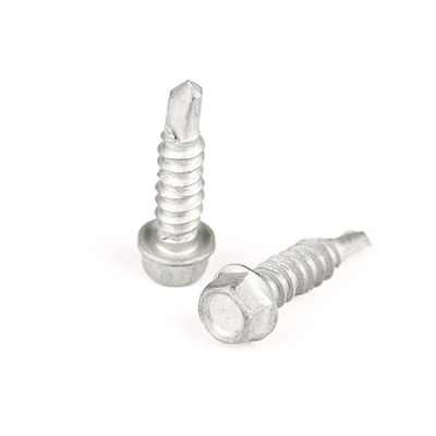 SS304 SS410 Bi-metal Hexagon Flange Fastenal 6.3*25 Parafuso de auto-perfuração para fixação de assento