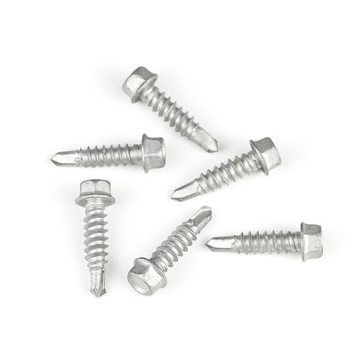 SS304 SS410 Bi-metal Hexagon Flange Fastenal 6.3*25 Parafuso de auto-perfuração para fixação de assento