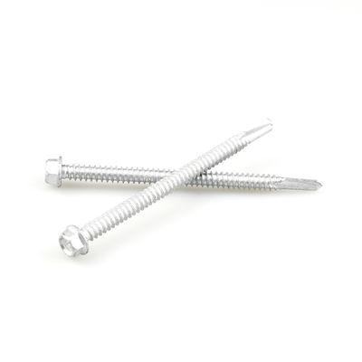 Cabeça hexadecimal de flange auto-perfuração auto-toque parafusos bimetais tornillos aço inoxidável