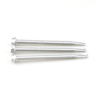 Cabeça hexadecimal de flange auto-perfuração auto-toque parafusos bimetais tornillos aço inoxidável