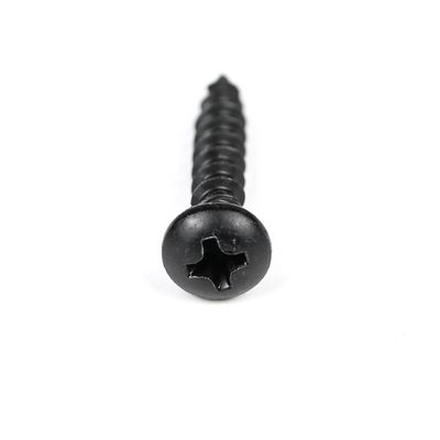 Cabeça de panela redonda Phillips Chapas de madeira de placas de madeira preto parafusos de aço inoxidável para revestimento de parede parafusos T/T Pagamento