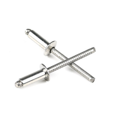 Suporte personalizado para rivetes cegos de cabeça de aço inoxidável com cúpula em 304/316