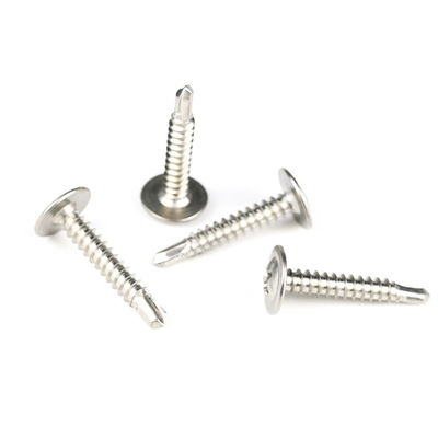 Cabeça de Wafer de 4,8 mm personalizada Phillips Drive Screws 304 Ferro Inoxidável Self Drilling Screw