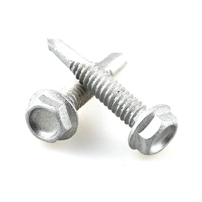 Tornos de auto-perfuração de cabeça plana para metal de aço com flange hexadecimal bimetal