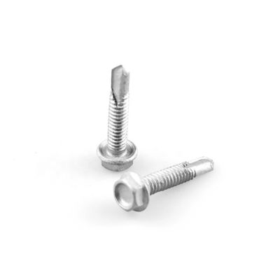 Tornos de auto-perfuração de cabeça plana para metal de aço com flange hexadecimal bimetal