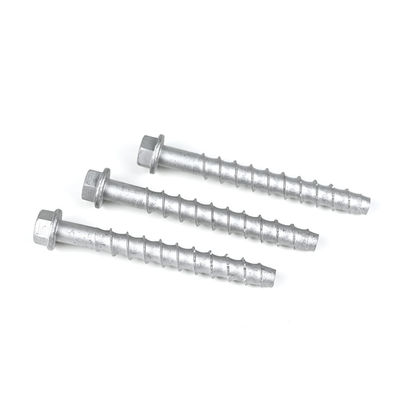 Sistema de medição métrico M10 Ancoras de concreto de aço carbono de cabeça hexadecimal para cones de segurança